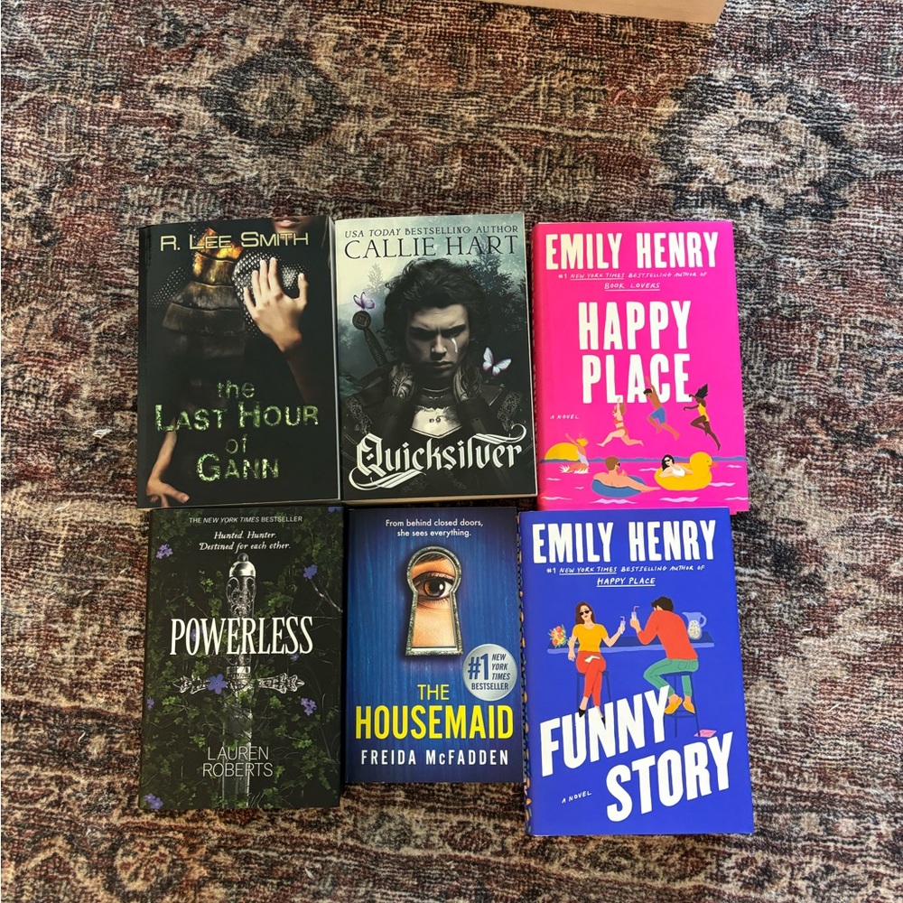 Collection of Six Fiction Books Romance and Fantasy